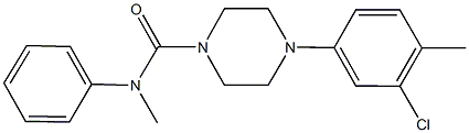 4-(3-chloro-4-methylphenyl)-N-methyl-N-phenyl-1-piperazinecarboxamide Structure