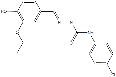 3-ethoxy-4-hydroxybenzaldehyde N-(4-chlorophenyl)semicarbazone 구조식 이미지