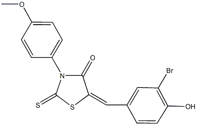 5-(3-bromo-4-hydroxybenzylidene)-3-(4-methoxyphenyl)-2-thioxo-1,3-thiazolidin-4-one Structure