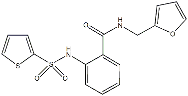 N-(2-furylmethyl)-2-[(2-thienylsulfonyl)amino]benzamide Structure