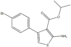 isopropyl 2-amino-4-(4-bromophenyl)-3-thiophenecarboxylate 구조식 이미지