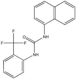 N-(1-naphthyl)-N'-[2-(trifluoromethyl)phenyl]urea Structure