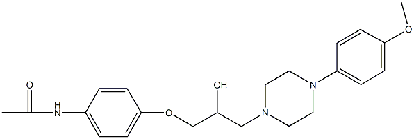 N-(4-{2-hydroxy-3-[4-(4-methoxyphenyl)-1-piperazinyl]propoxy}phenyl)acetamide 구조식 이미지