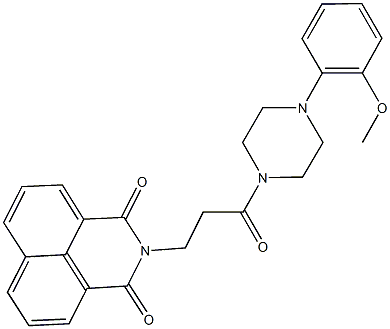 2-{3-[4-(2-methoxyphenyl)-1-piperazinyl]-3-oxopropyl}-1H-benzo[de]isoquinoline-1,3(2H)-dione 구조식 이미지