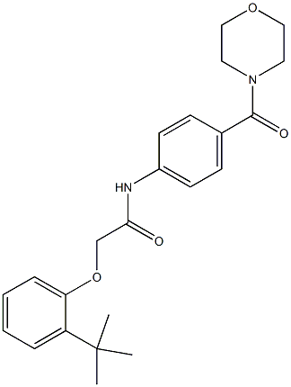 2-[2-(tert-butyl)phenoxy]-N-[4-(4-morpholinylcarbonyl)phenyl]acetamide Structure