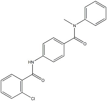 2-chloro-N-{4-[(methylanilino)carbonyl]phenyl}benzamide Structure