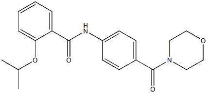 2-isopropoxy-N-[4-(4-morpholinylcarbonyl)phenyl]benzamide 구조식 이미지