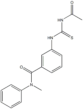 3-{[(acetylamino)carbothioyl]amino}-N-methyl-N-phenylbenzamide 구조식 이미지