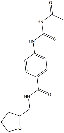 4-{[(acetylamino)carbothioyl]amino}-N-(tetrahydro-2-furanylmethyl)benzamide 구조식 이미지