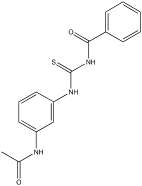 N-(3-{[(benzoylamino)carbothioyl]amino}phenyl)acetamide Structure