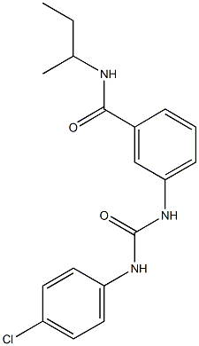 N-(sec-butyl)-3-{[(4-chloroanilino)carbonyl]amino}benzamide Structure