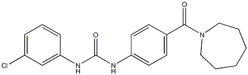 N-[4-(1-azepanylcarbonyl)phenyl]-N'-(3-chlorophenyl)urea 구조식 이미지