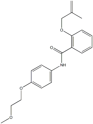 N-[4-(2-methoxyethoxy)phenyl]-2-[(2-methyl-2-propenyl)oxy]benzamide 구조식 이미지