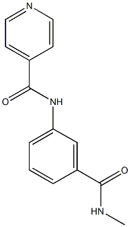 N-{3-[(methylamino)carbonyl]phenyl}isonicotinamide 구조식 이미지