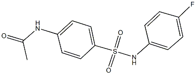 N-{4-[(4-fluoroanilino)sulfonyl]phenyl}acetamide 구조식 이미지