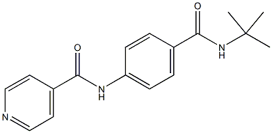 N-{4-[(tert-butylamino)carbonyl]phenyl}isonicotinamide 구조식 이미지