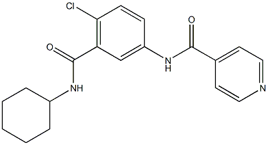 N-{4-chloro-3-[(cyclohexylamino)carbonyl]phenyl}isonicotinamide 구조식 이미지