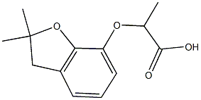 2-[(2,2-dimethyl-2,3-dihydro-1-benzofuran-7-yl)oxy]propanoic acid Structure