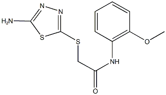 2-[(5-amino-1,3,4-thiadiazol-2-yl)sulfanyl]-N-(2-methoxyphenyl)acetamide Structure