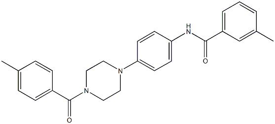 3-methyl-N-{4-[4-(4-methylbenzoyl)-1-piperazinyl]phenyl}benzamide Structure