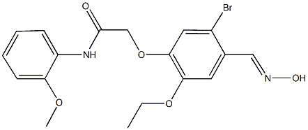 2-{5-bromo-2-ethoxy-4-[(hydroxyimino)methyl]phenoxy}-N-(2-methoxyphenyl)acetamide Structure