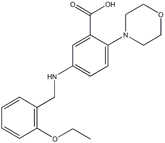 5-[(2-ethoxybenzyl)amino]-2-(4-morpholinyl)benzoic acid Structure