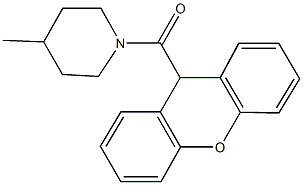 4-methyl-1-(9H-xanthen-9-ylcarbonyl)piperidine 구조식 이미지