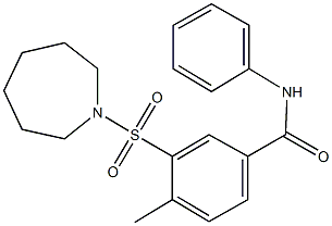 3-(1-azepanylsulfonyl)-4-methyl-N-phenylbenzamide Structure