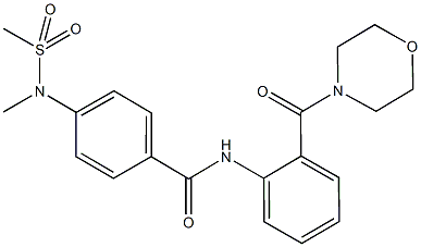 4-[methyl(methylsulfonyl)amino]-N-[2-(4-morpholinylcarbonyl)phenyl]benzamide Structure