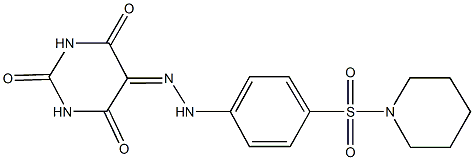 pyrimidine-2,4,5,6(1H,3H)-tetrone 5-{[4-(piperidin-1-ylsulfonyl)phenyl]hydrazone} Structure