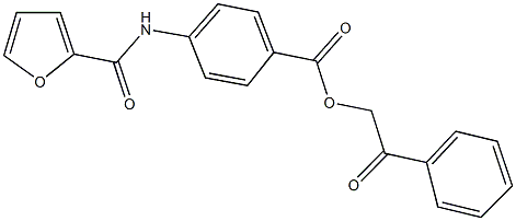 2-oxo-2-phenylethyl 4-(2-furoylamino)benzoate Structure