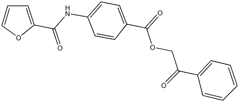 2-oxo-2-phenylethyl 4-(2-furoylamino)benzoate 구조식 이미지