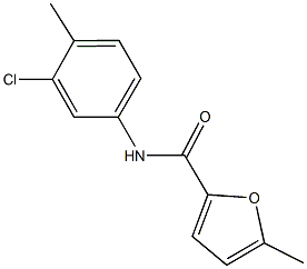 N-(3-chloro-4-methylphenyl)-5-methyl-2-furamide Structure