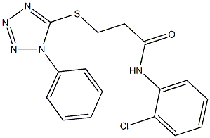 N-(2-chlorophenyl)-3-[(1-phenyl-1H-tetraazol-5-yl)thio]propanamide Structure