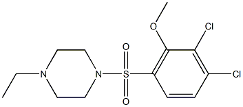 2,3-dichloro-6-[(4-ethyl-1-piperazinyl)sulfonyl]phenyl methyl ether Structure