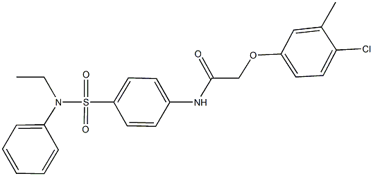 2-(4-chloro-3-methylphenoxy)-N-{4-[(ethylanilino)sulfonyl]phenyl}acetamide Structure