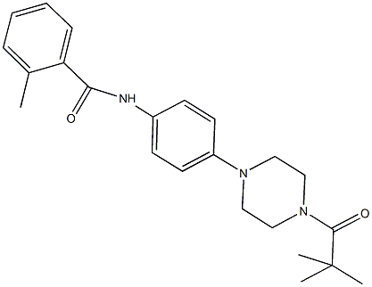 N-{4-[4-(2,2-dimethylpropanoyl)-1-piperazinyl]phenyl}-2-methylbenzamide Structure