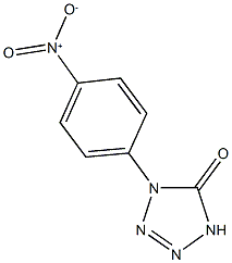 1-{4-nitrophenyl}-1,4-dihydro-5H-tetraazol-5-one 구조식 이미지