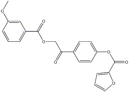 4-{2-[(3-methoxybenzoyl)oxy]acetyl}phenyl 2-furoate 구조식 이미지