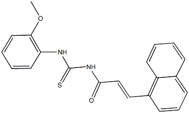 N-(2-methoxyphenyl)-N'-[3-(1-naphthyl)acryloyl]thiourea 구조식 이미지