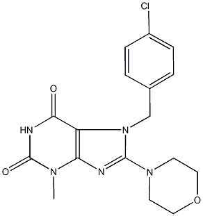 7-(4-chlorobenzyl)-3-methyl-8-(4-morpholinyl)-3,7-dihydro-1H-purine-2,6-dione Structure