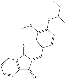 2-(4-sec-butoxy-3-methoxybenzylidene)-1H-indene-1,3(2H)-dione Structure