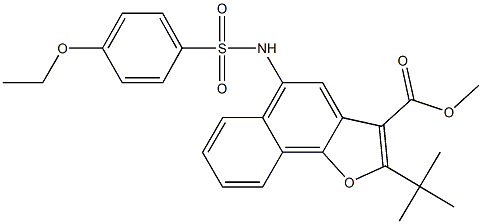 methyl 2-tert-butyl-5-{[(4-ethoxyphenyl)sulfonyl]amino}naphtho[1,2-b]furan-3-carboxylate 구조식 이미지