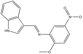 3-[({5-nitro-2-methoxyphenyl}imino)methyl]-1H-indole 구조식 이미지