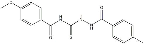 4-methoxy-N-{[2-(4-methylbenzoyl)hydrazino]carbothioyl}benzamide 구조식 이미지