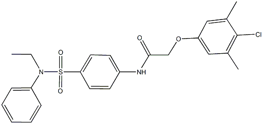 2-(4-chloro-3,5-dimethylphenoxy)-N-{4-[(ethylanilino)sulfonyl]phenyl}acetamide 구조식 이미지
