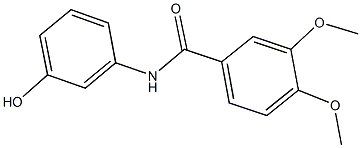 N-(3-hydroxyphenyl)-3,4-bis(methyloxy)benzamide 구조식 이미지