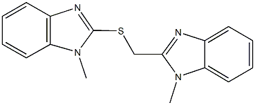 1-methyl-2-{[(1-methyl-1H-benzimidazol-2-yl)methyl]sulfanyl}-1H-benzimidazole Structure