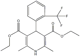 diethyl 2,6-dimethyl-4-[2-(trifluoromethyl)phenyl]-1,4-dihydro-3,5-pyridinedicarboxylate Structure