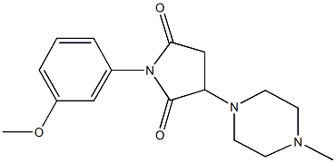 1-(3-methoxyphenyl)-3-(4-methyl-1-piperazinyl)-2,5-pyrrolidinedione 구조식 이미지